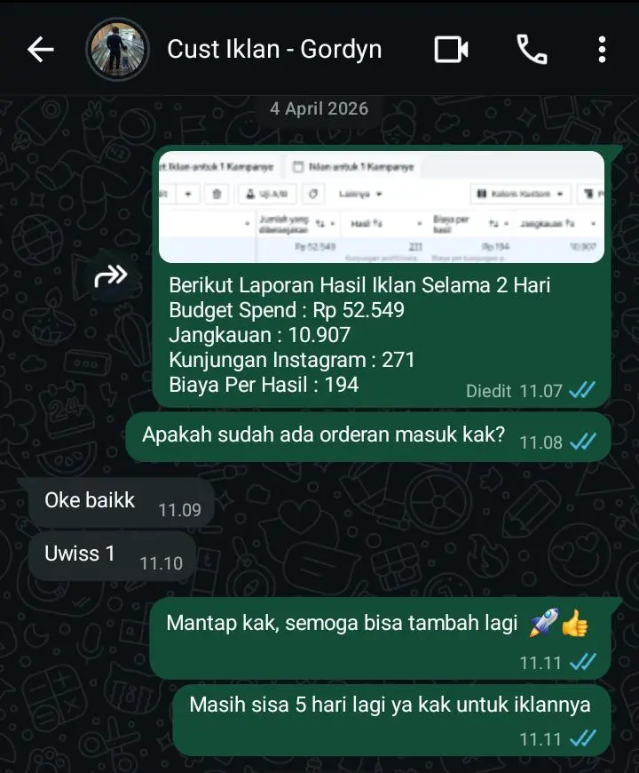 Screenshot WA Klien Gordyn