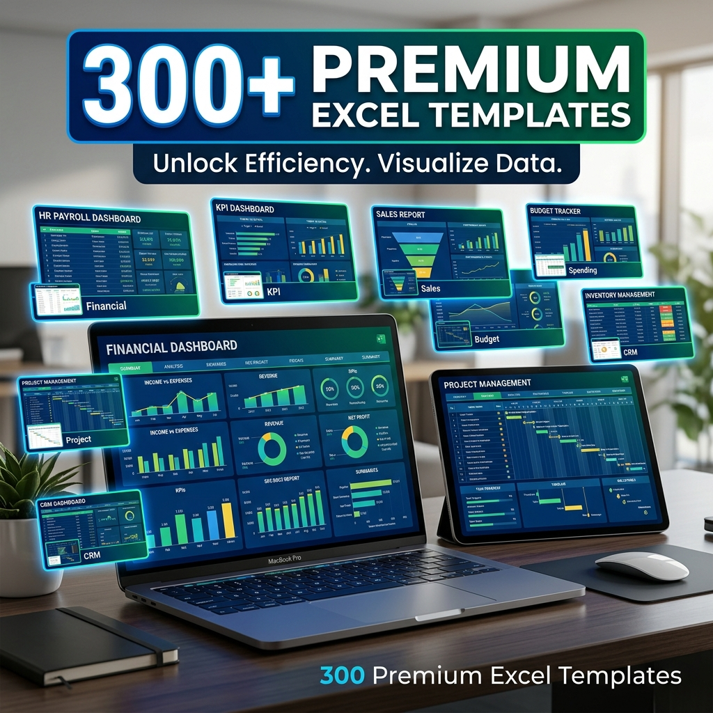300+ Premium Excel Templates - 1